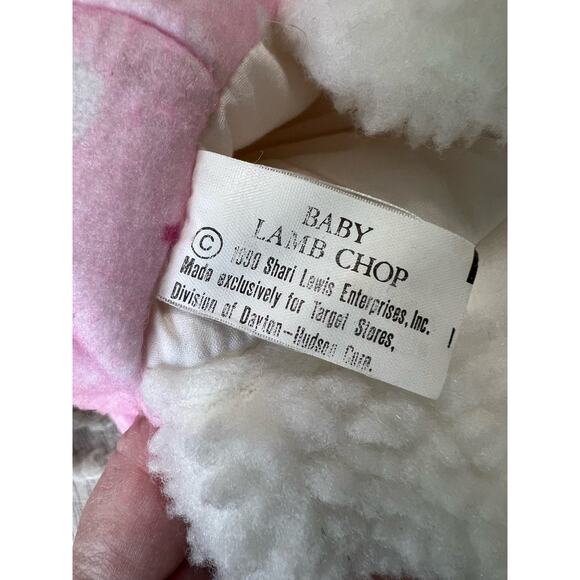 Baby Girl Lamb Chop Plush Hand Puppet 1990 Shari Lewis with Pacifier Pink Target - Picture 5 of 5